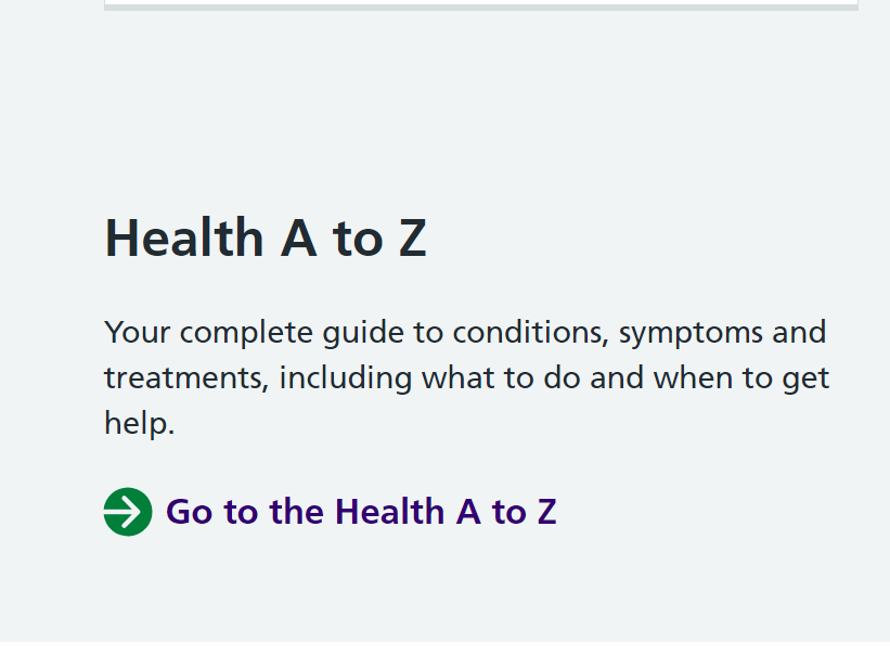 NHS Health A-Z